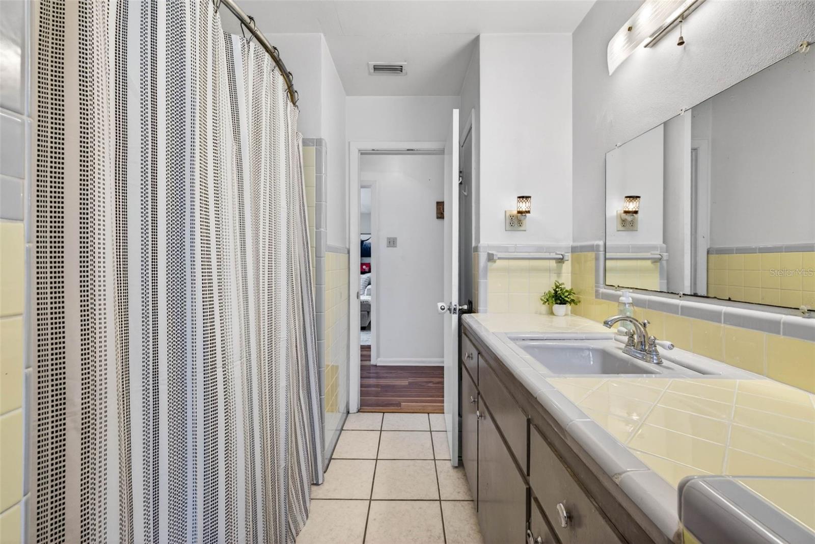 Guest Bath with linen closet