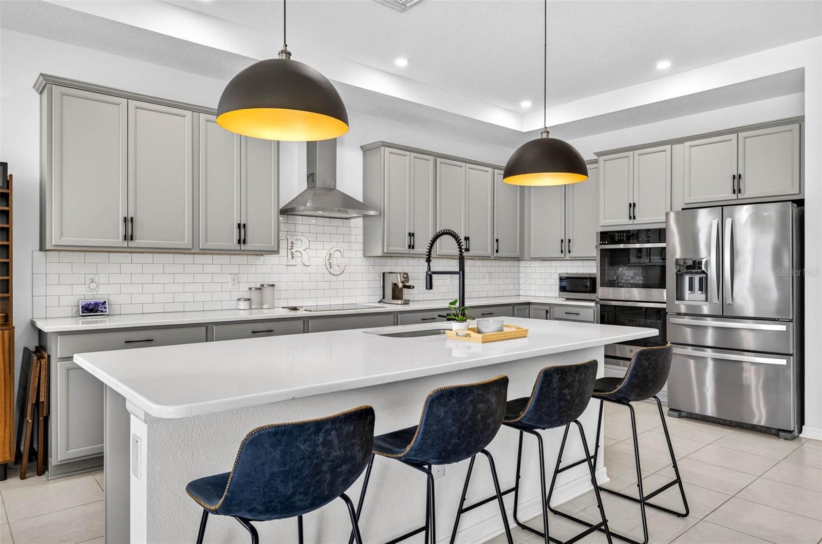 Island seating or use the dining area.