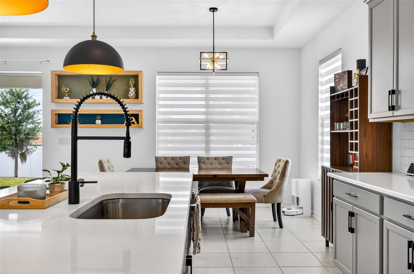 Dining area just off the kitchen