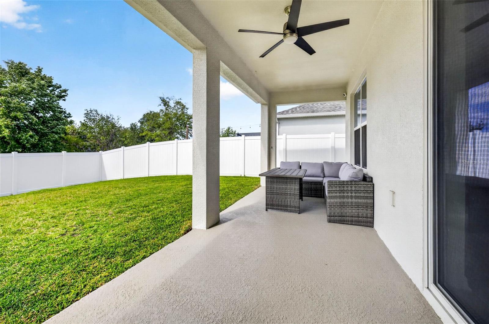 Extended lanai and large backyard - fully fenced.