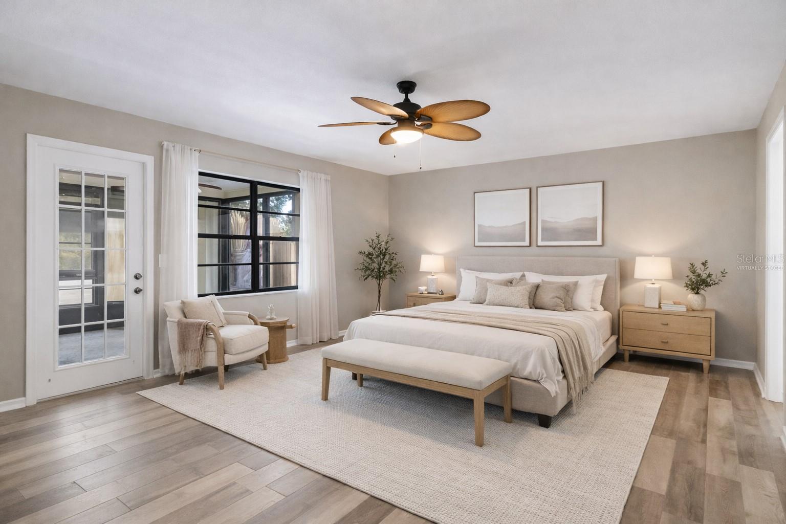 virtually staged - primary suite