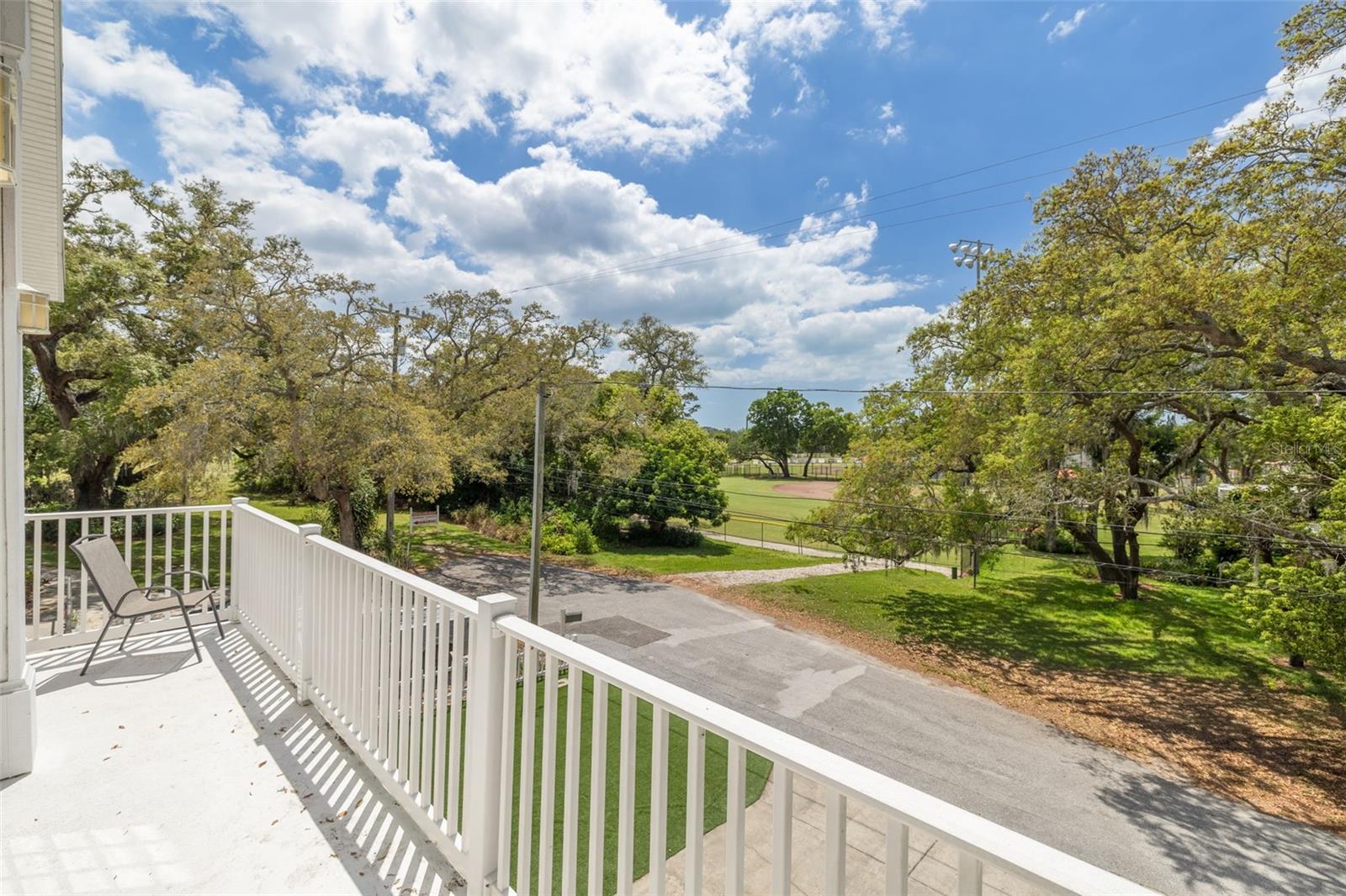 Watch little league baseball games relaxing on the master bedroom deck, hearing the crack of the bats and cheers from the crowds.
