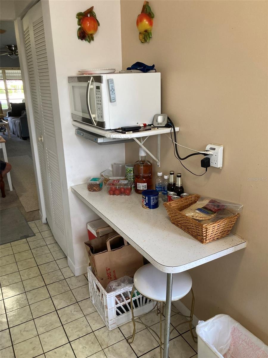 Prep space in kitchen