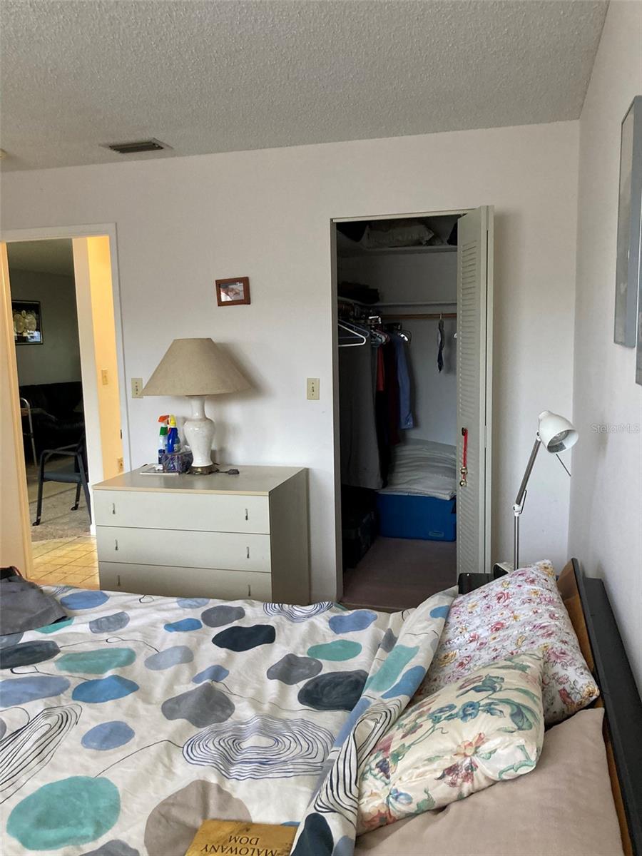 Bedroom with walk in closet