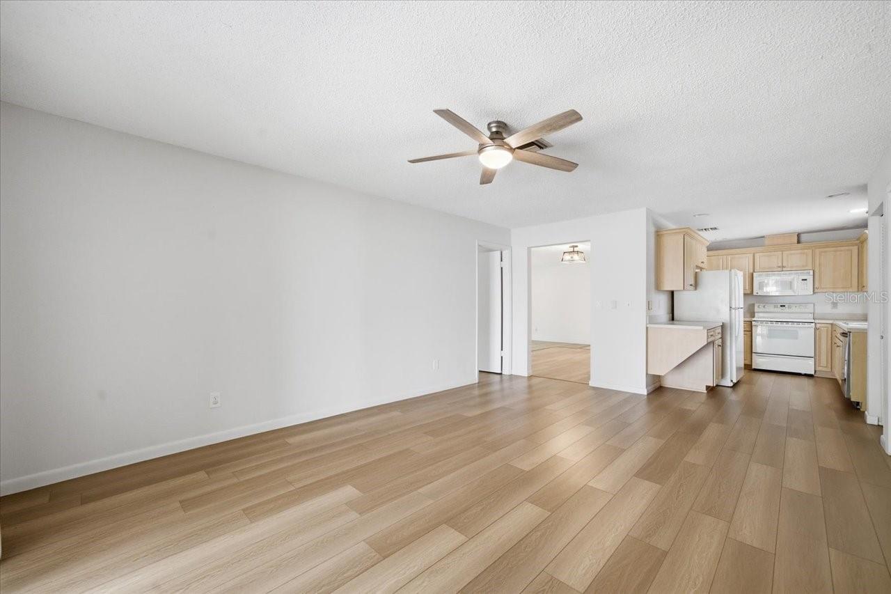 Family room from sliding doors