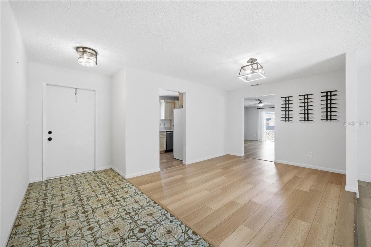 Living room and dining