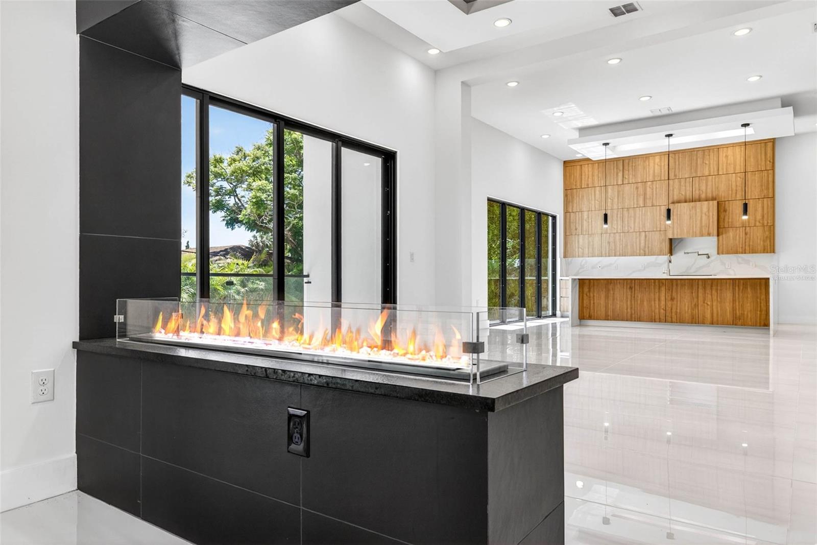 Virtually Staged Fireplace