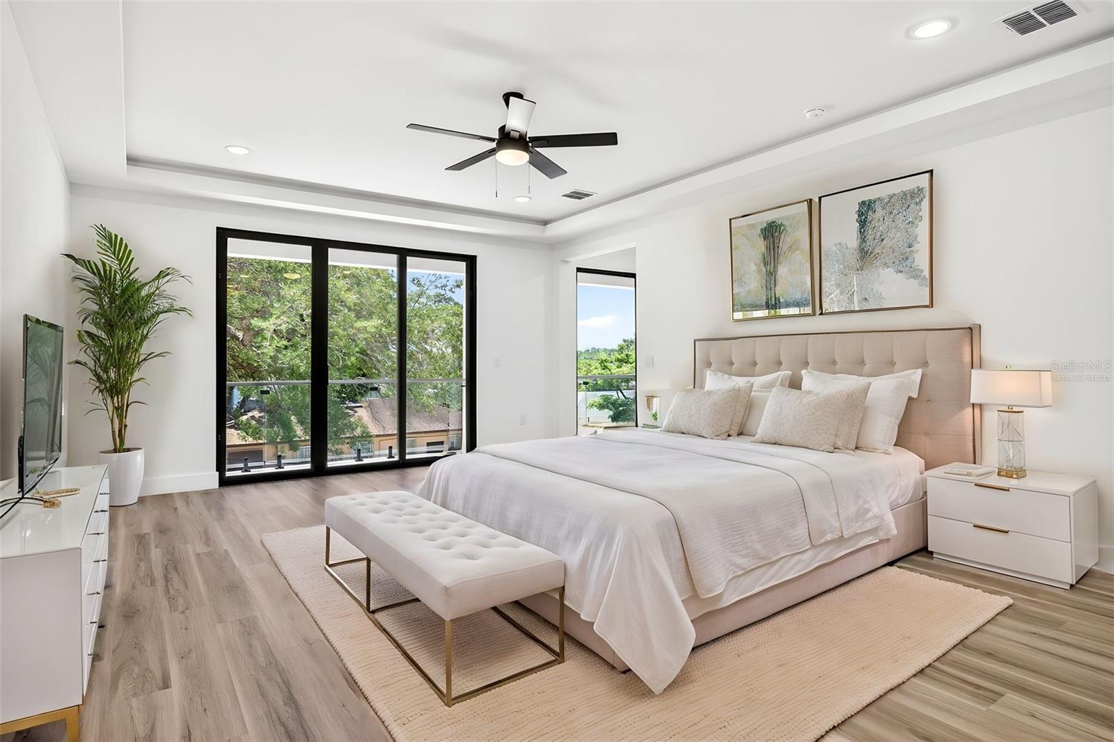 Virtually Staged Primary Bedroom