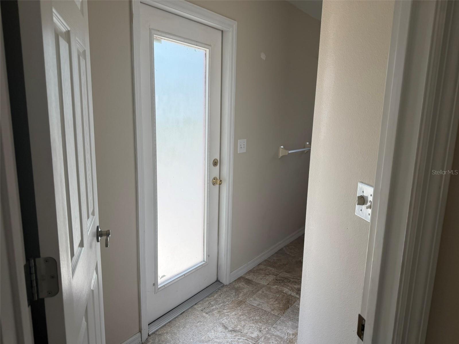 Cabana door in hall bathroom