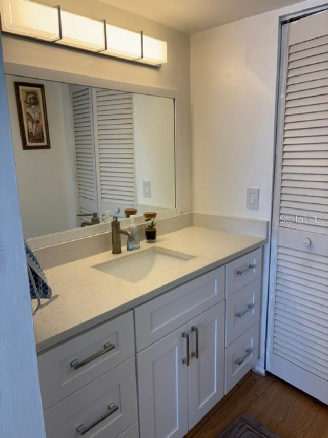 new granite counter sink cabinets lighting mstr bath