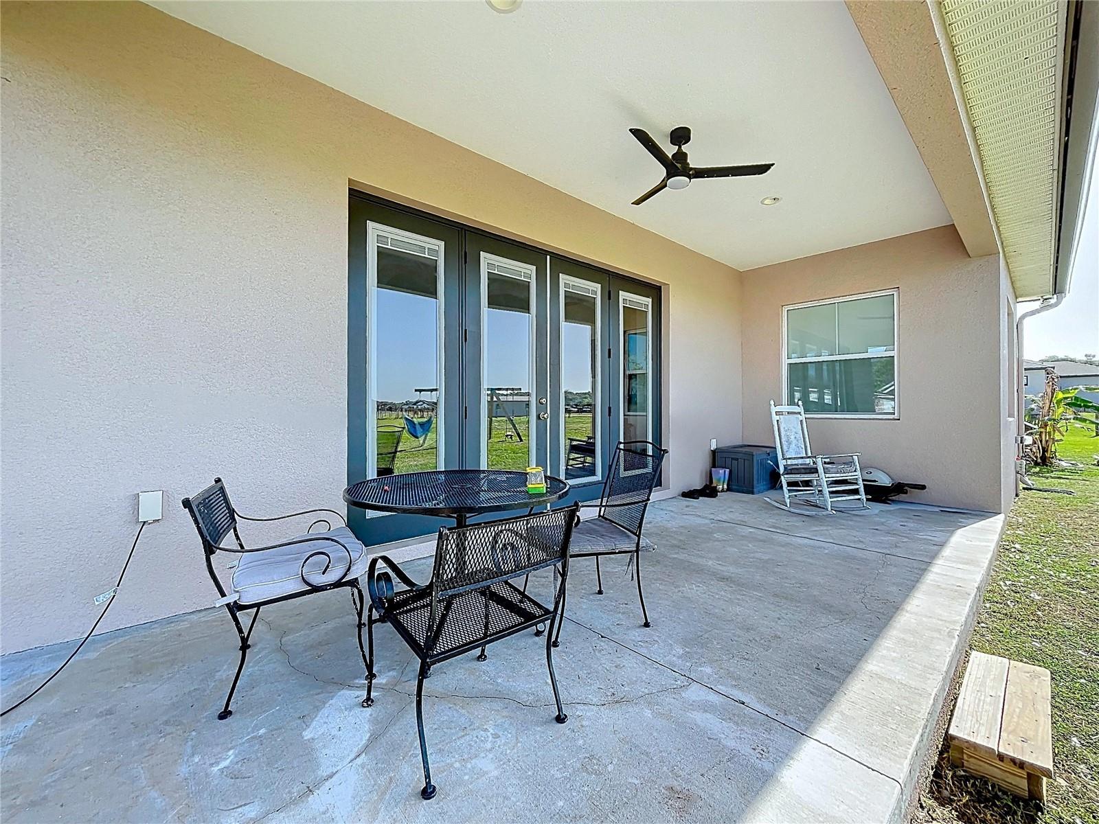 Back Double French doors with blind inserts