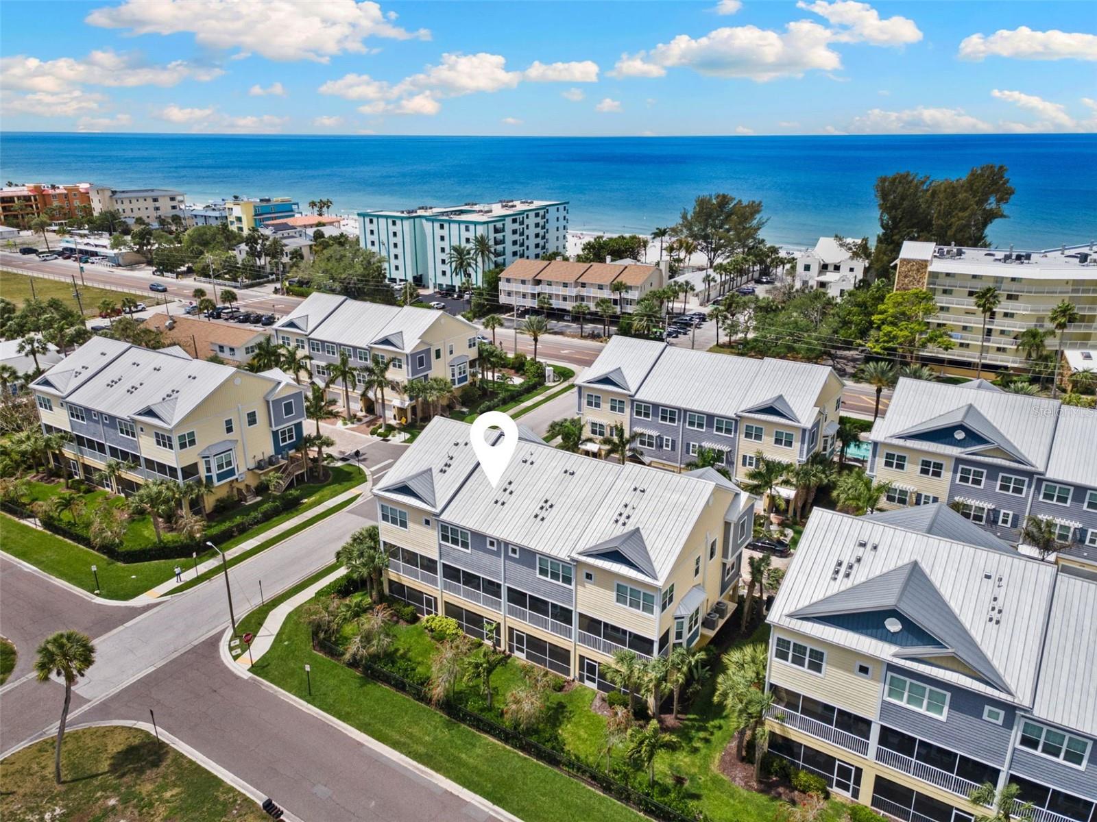 Aerial View with Gulf in Background