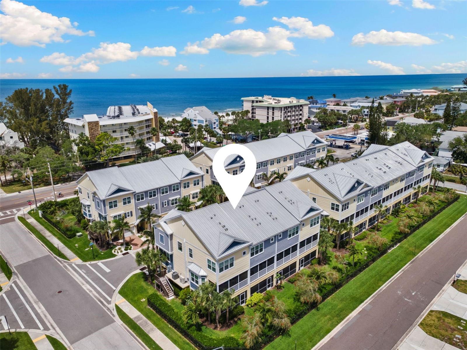 Aerial View with Gulf in Background