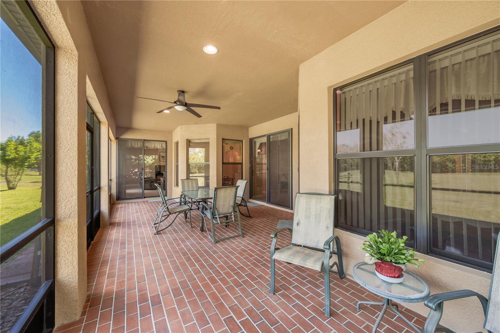 The spacious covered and screened lanai is the perfect place to begin your morning and unwind at the end of the day.