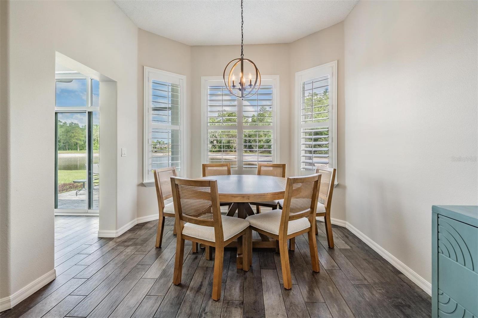 Breakfast nook with entrance to Florida room