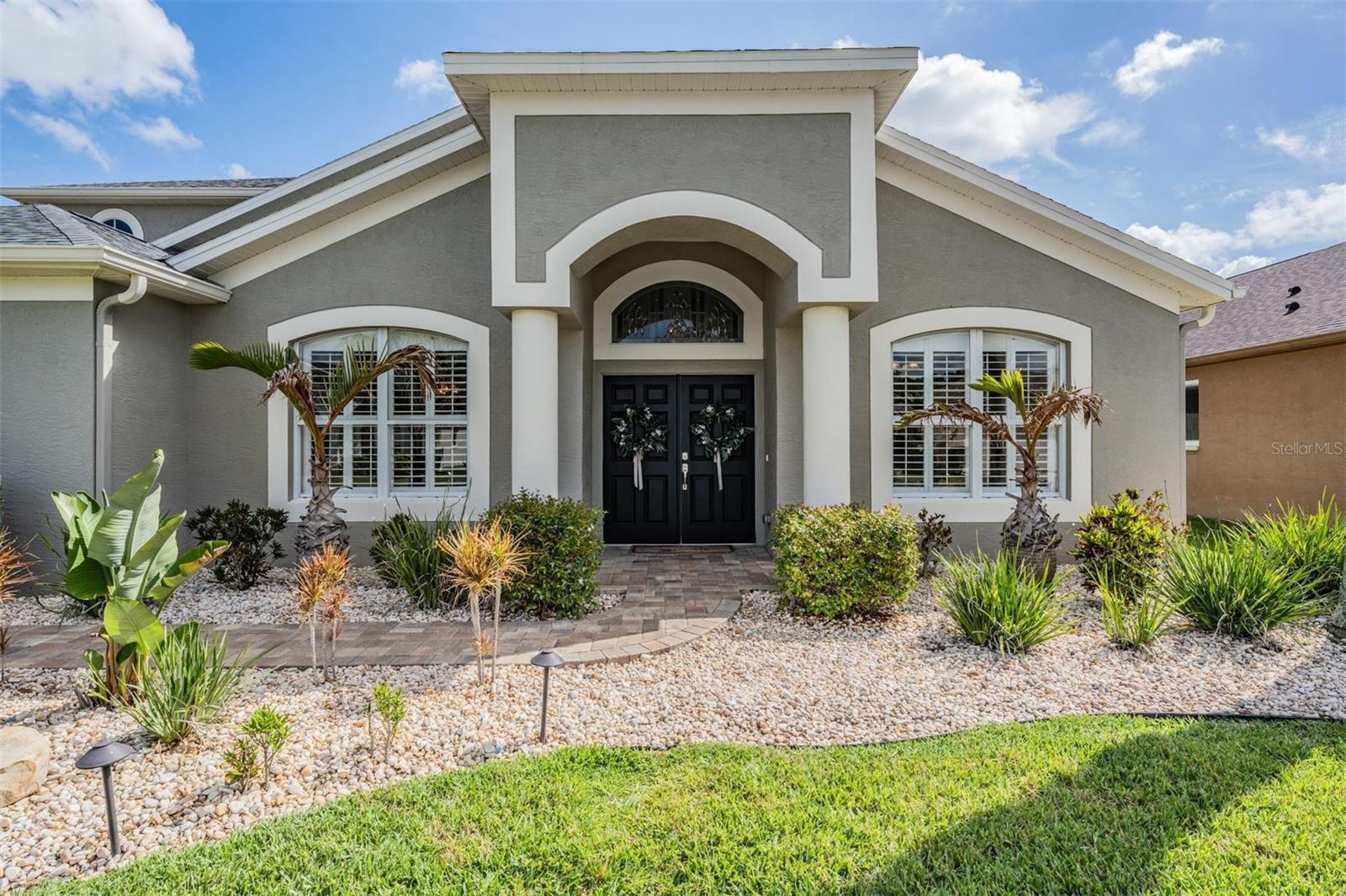 Freshly painted with easy-care landscape