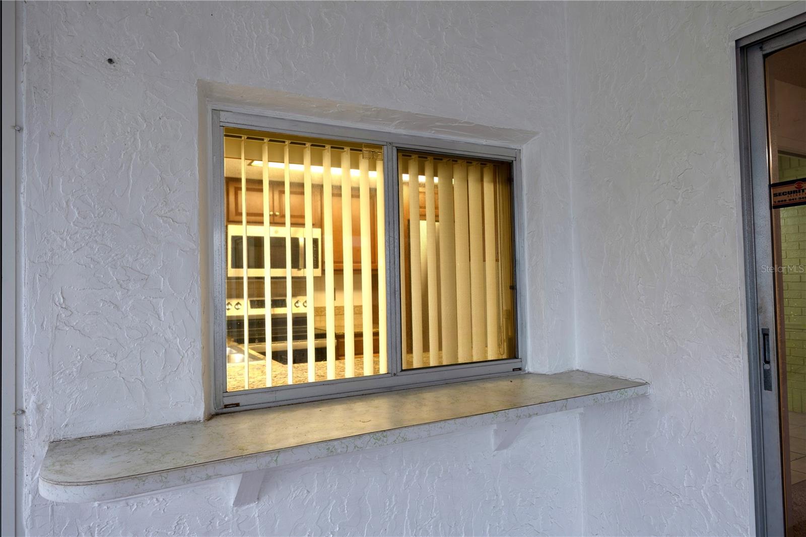 Screened Patio Pass-through Window