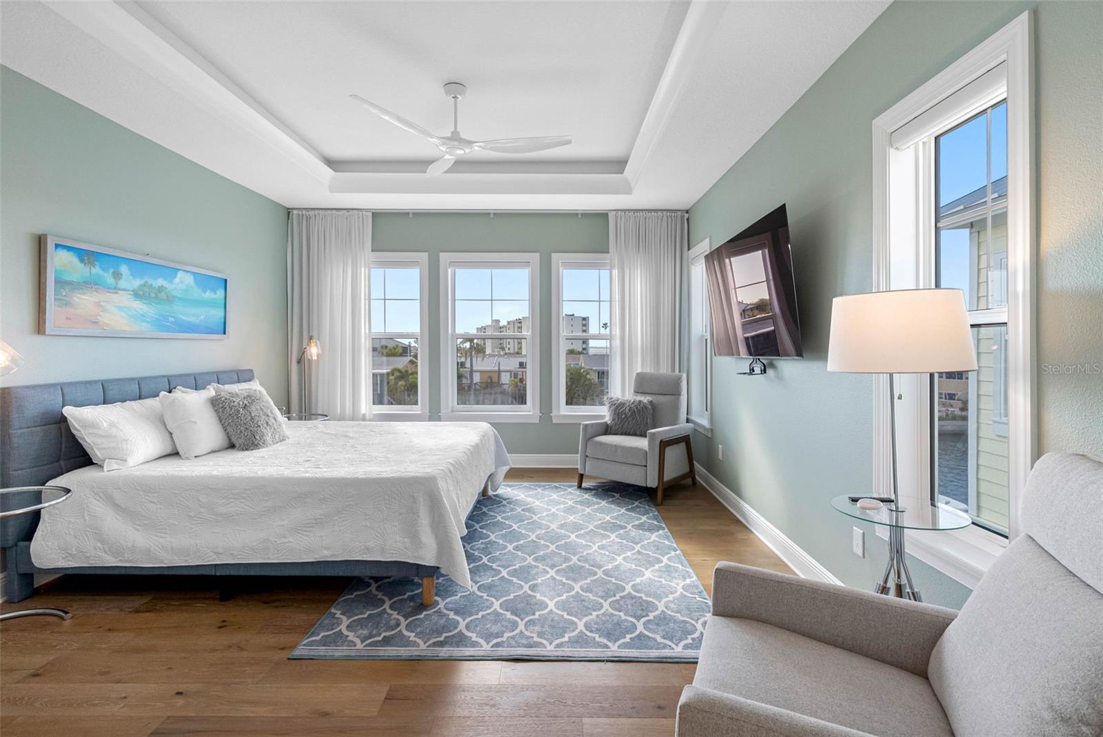Primary Bedroom with tray ceiling
