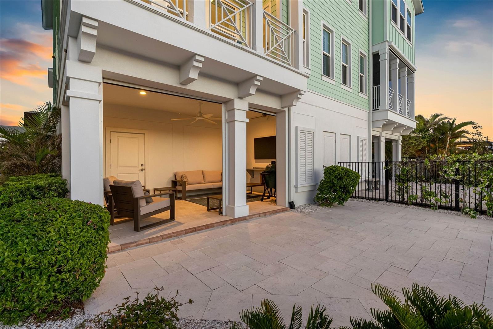 First Level rear covered patio and extended open patio