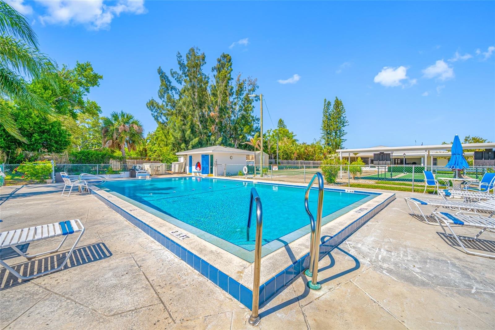 Pool close to villa