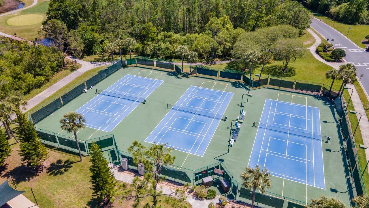 Stay active with on-site tennis and pickleball courts