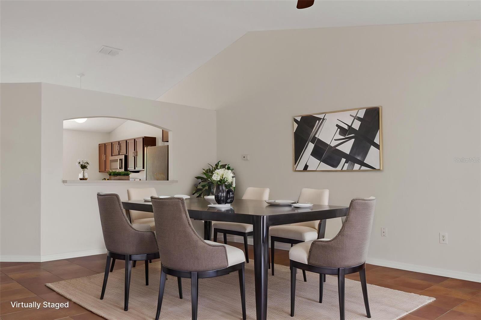 Staged Dining Area