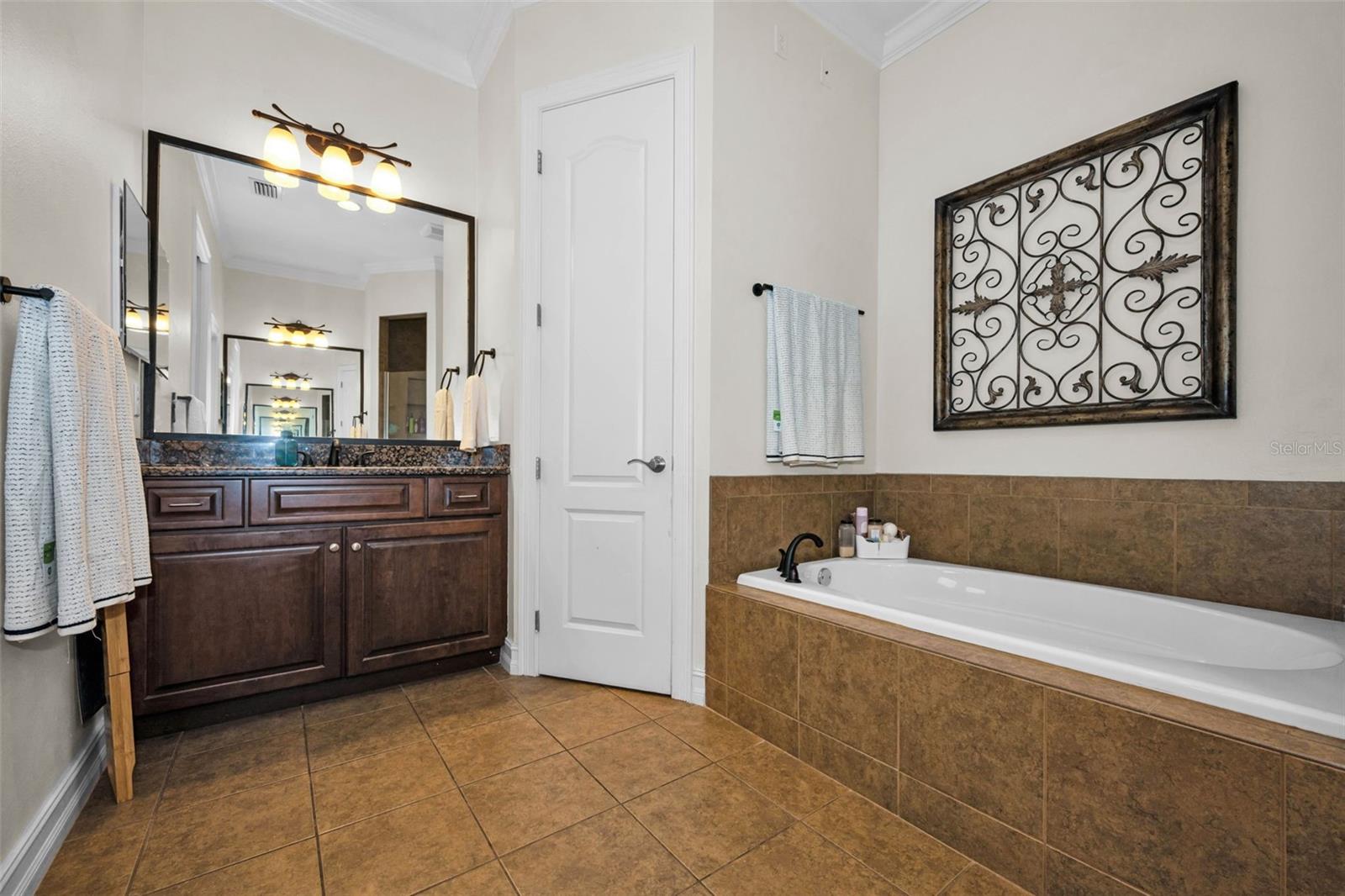 MASTER BATH WITH SOAKING TUB AND VANITY