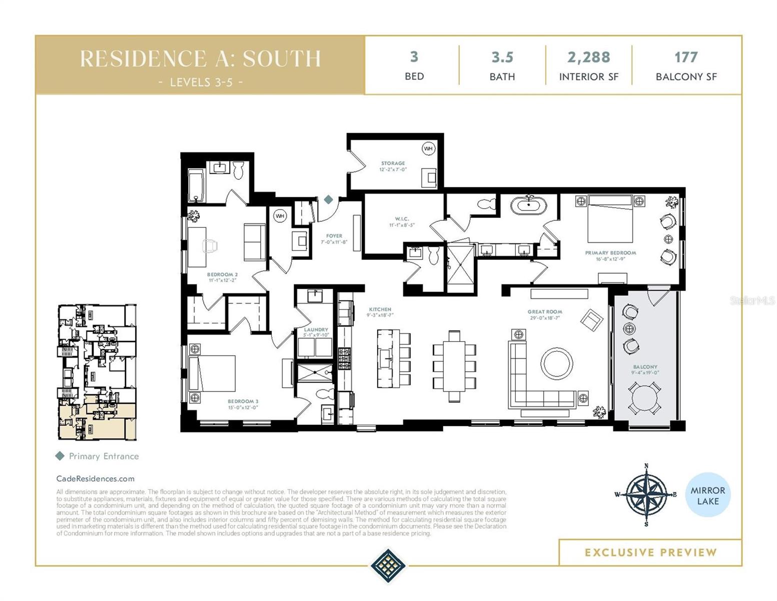 Well designed floor plan that feels more like a single family home
