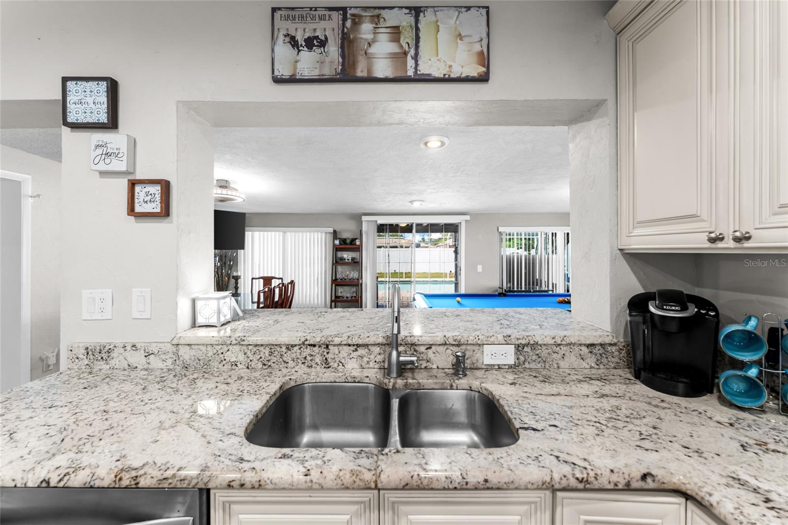 Kitchen to bonus room