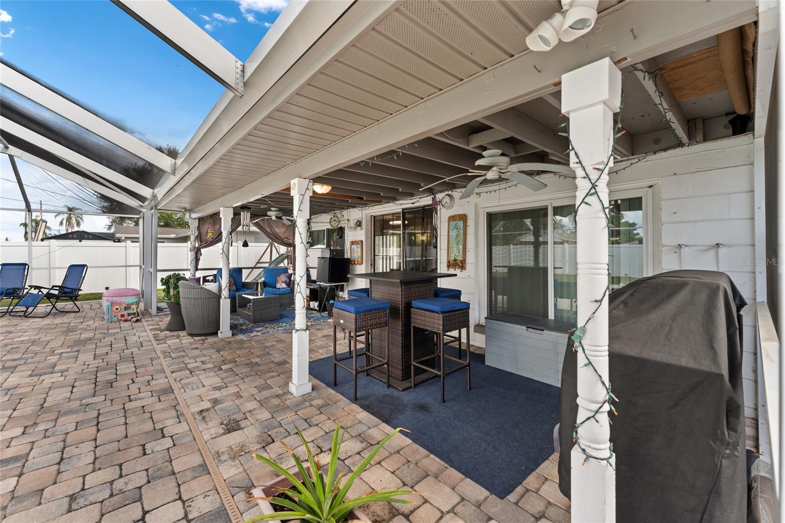 Covered and screened lanai