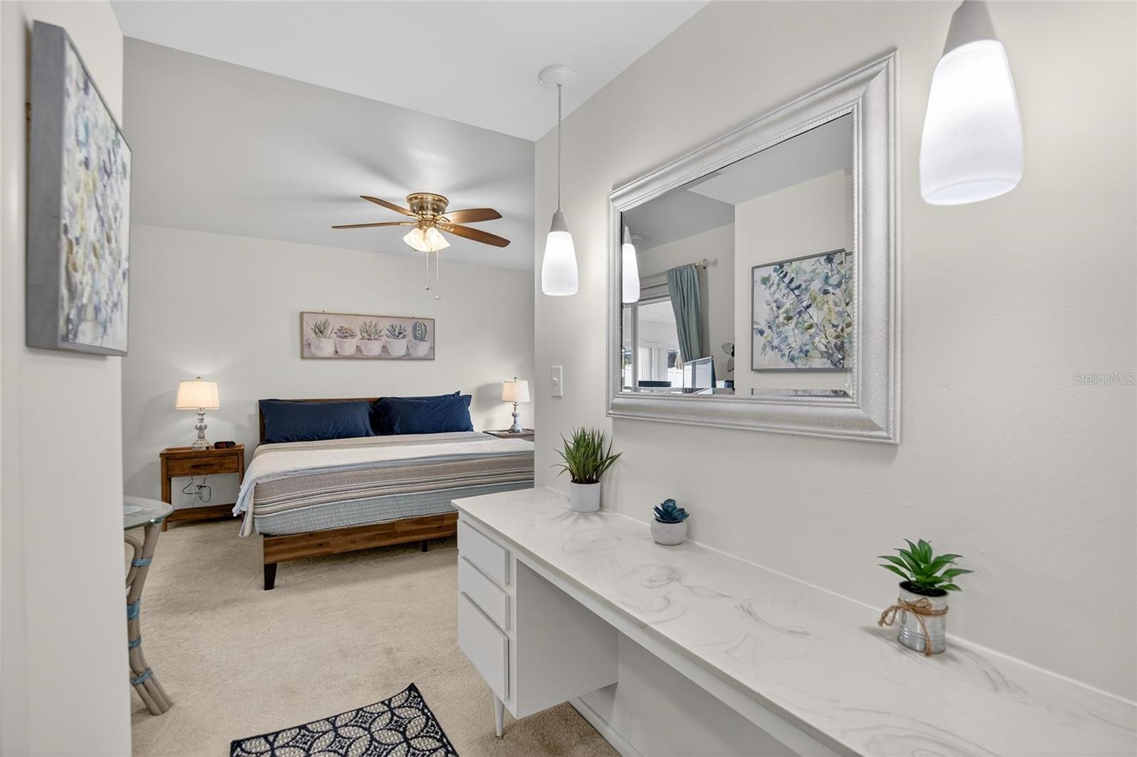 Oversized primary bedroom with walk-in closet and ensuite