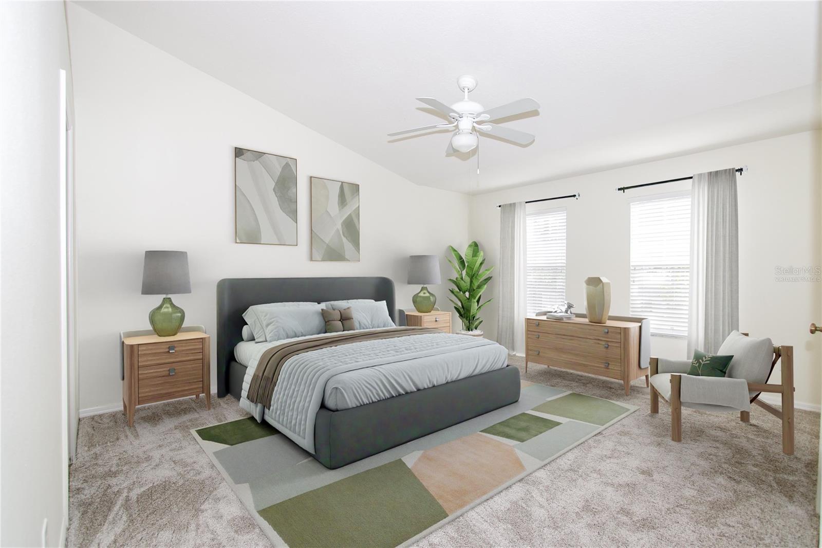 *Virtually Staged* primary bedroom