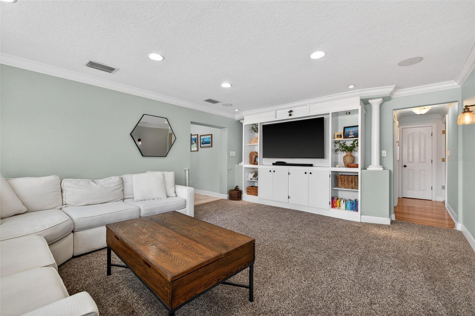 Family Room with Loads of Natural Light