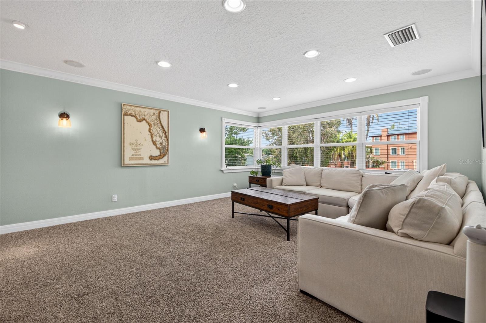 Family Room with Loads of Natural Light