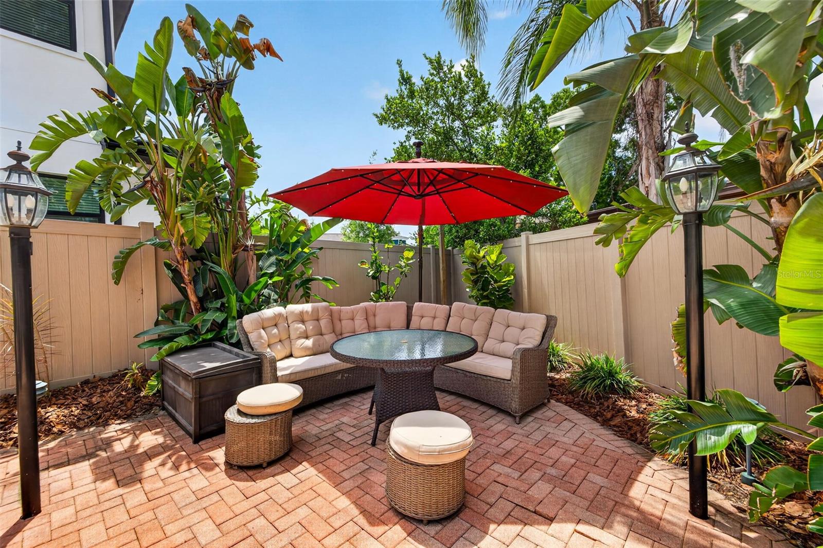 Brick Covered Backyard Patio