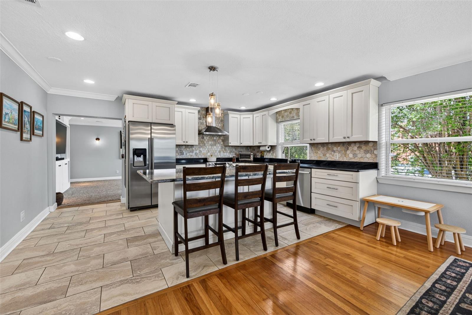 Open Kitchen with Large Entertaining Island