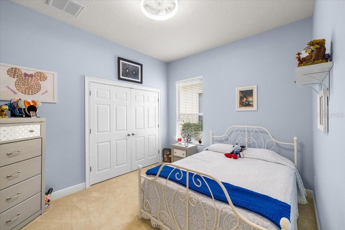 Bedroom 3 with spacious double door closet