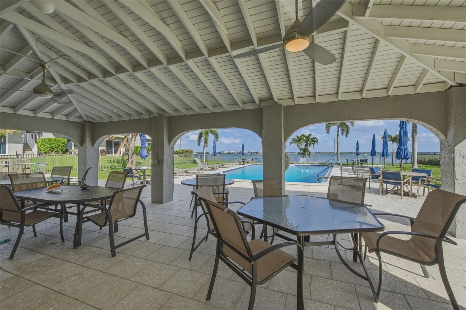 Covered Outside Dining area Poolside