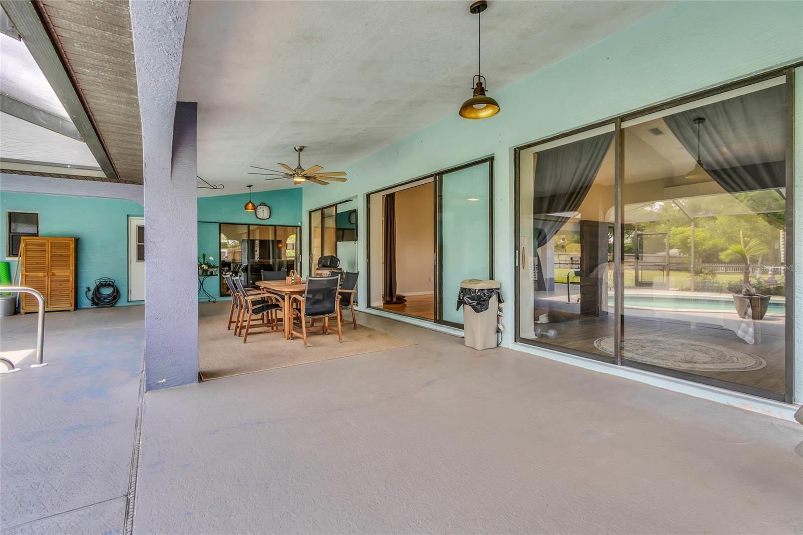 Large pool deck