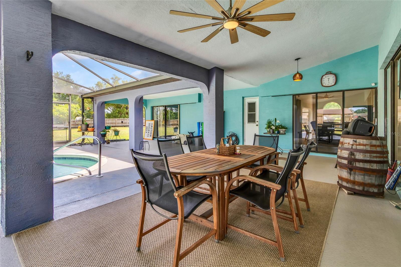 Large pool deck