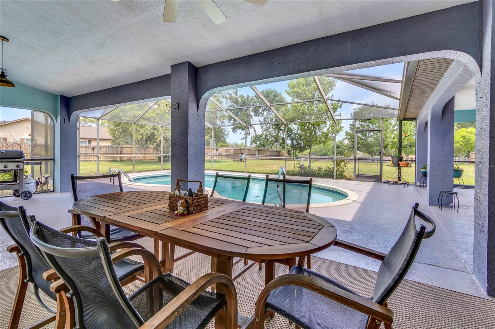 Large pool deck