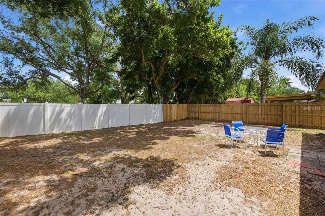 Large Fenced Backyard