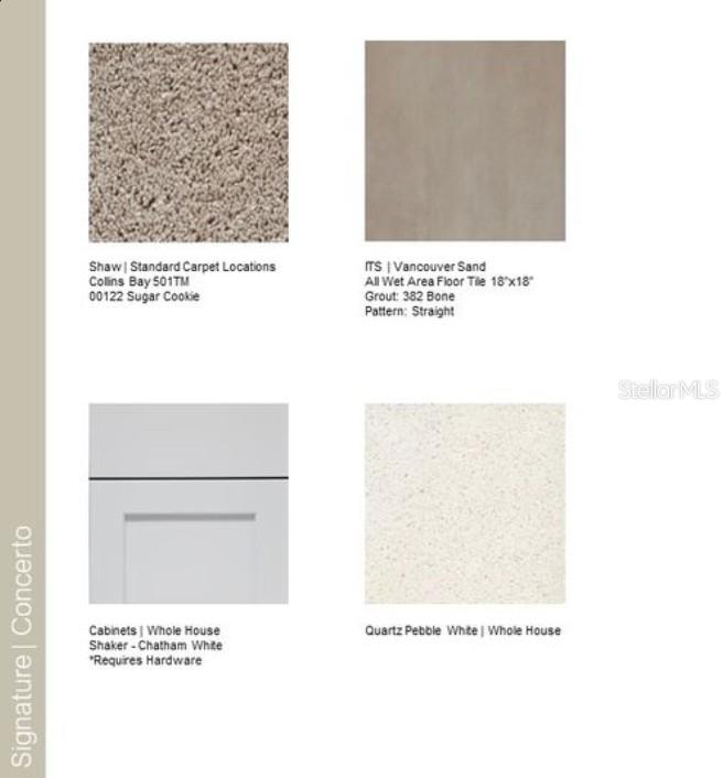 13689 Tropical Breeze Way design selections. Home is currently under construction and selections are subject to change.