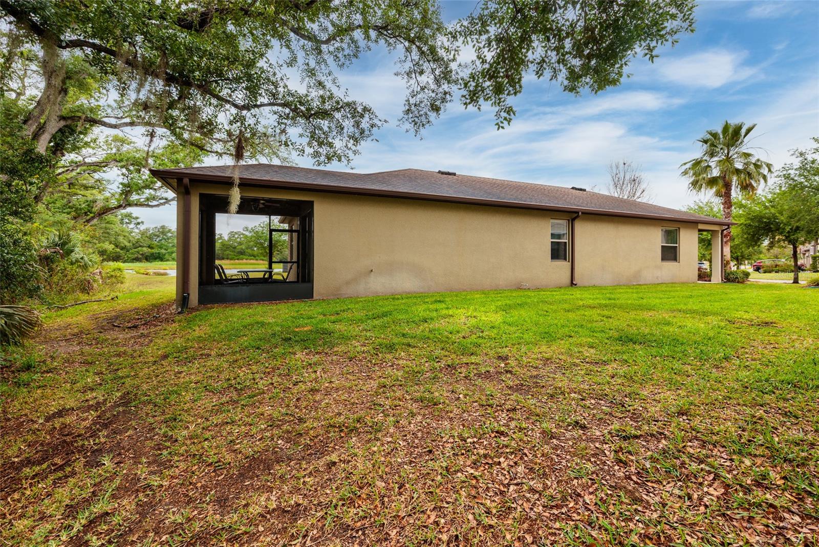 Left Side Yard - viewed toward the screen porch.