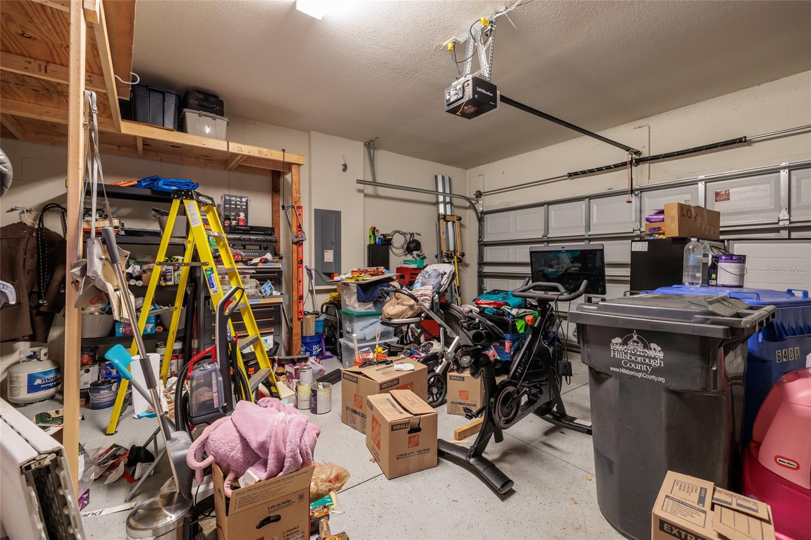 Two car garage...it's only temporarily filled as we prepare to move our stuff.