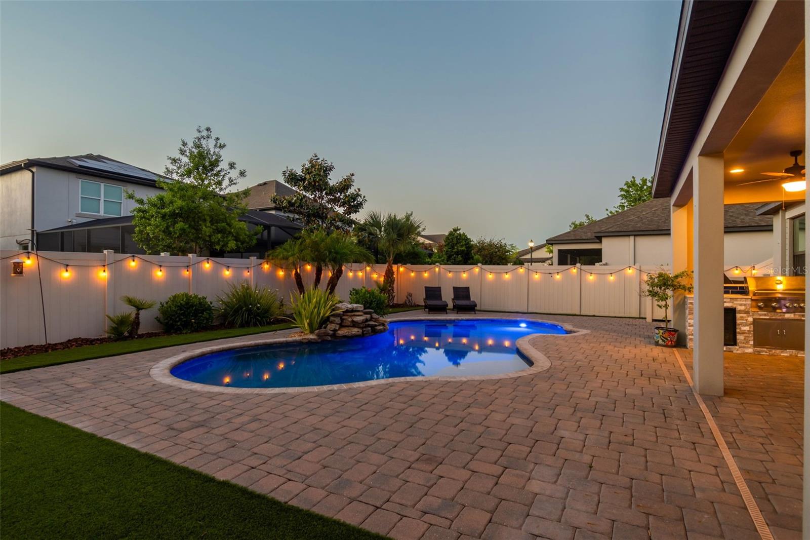 In-ground heated salt water pool