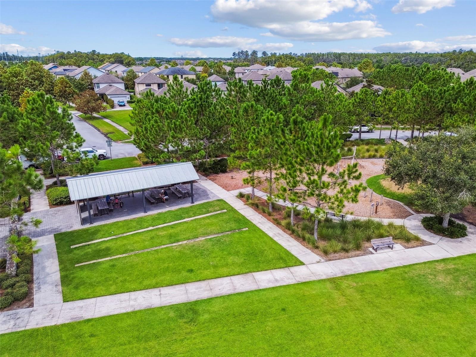 Lots of green space throughout the area