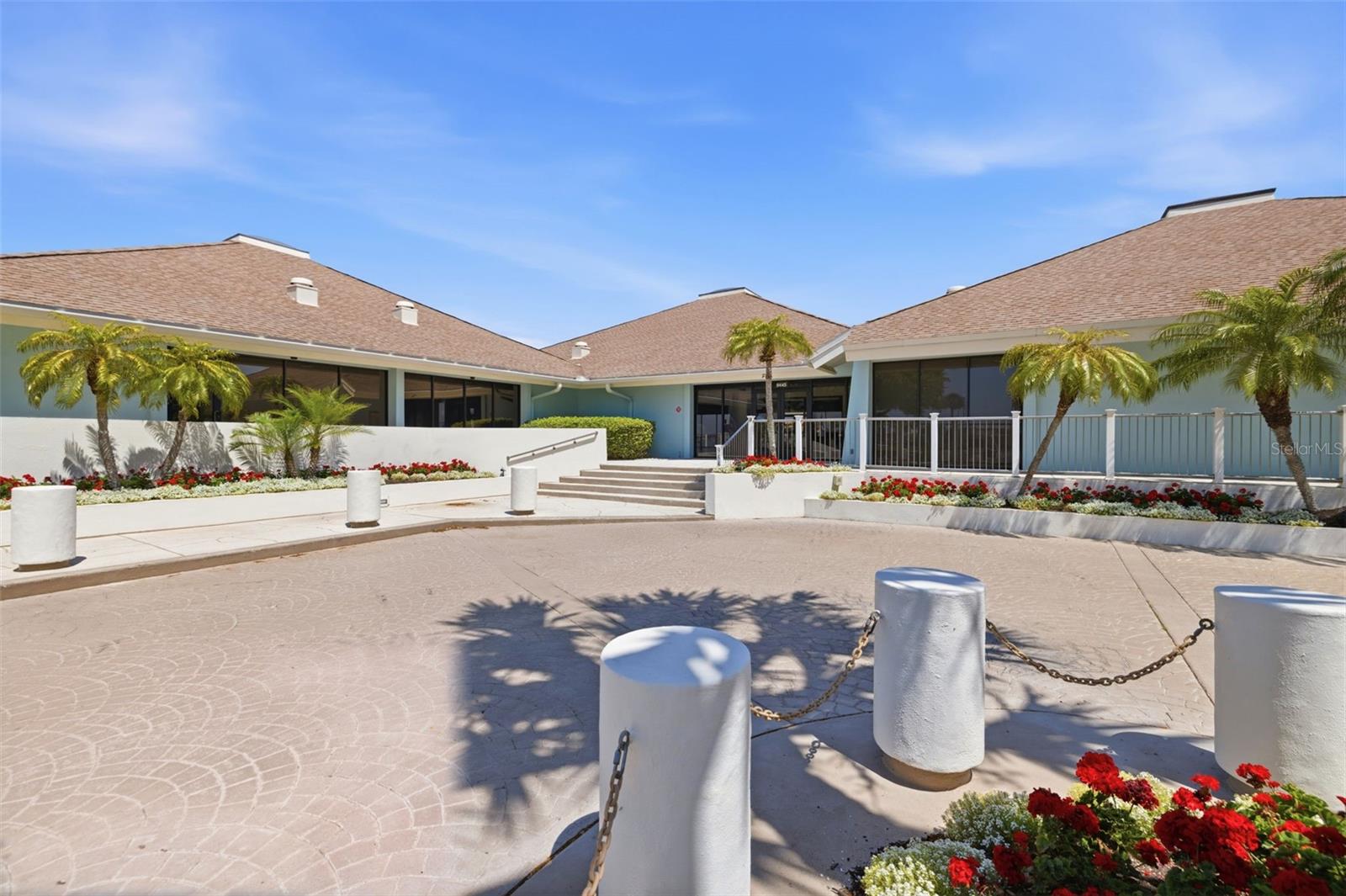 front view of clubhouse