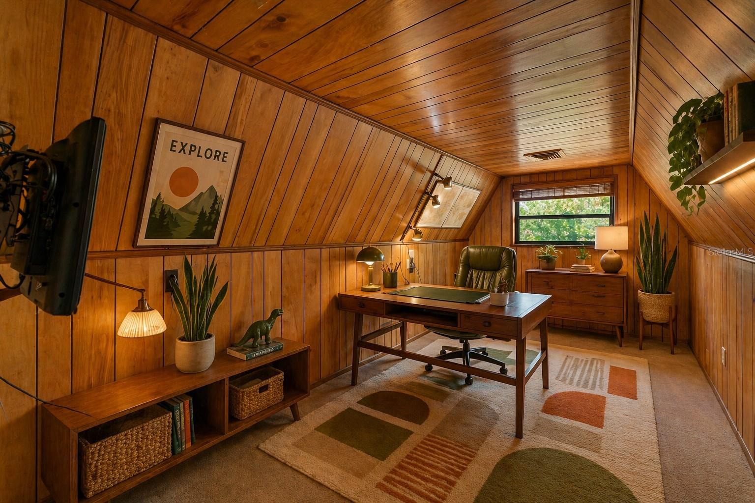 upstairs loft (steep & tight stairway) *staged*