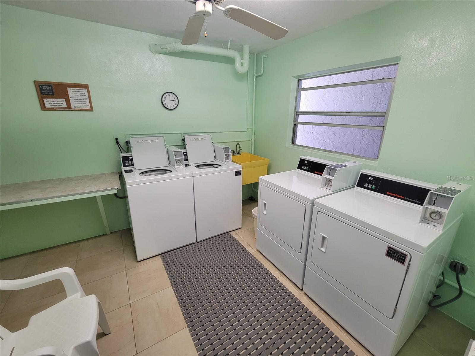 Laundry room on each corner/floor